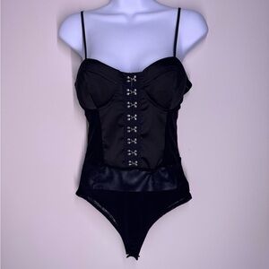 AKIRA Satin Corset Bodysuit